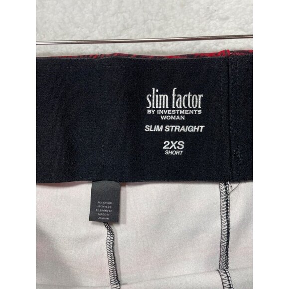Slim Factor by Investments Woman 2XS Short Slim Straight Elastic Waist Pant NWT - Picture 11 of 12
